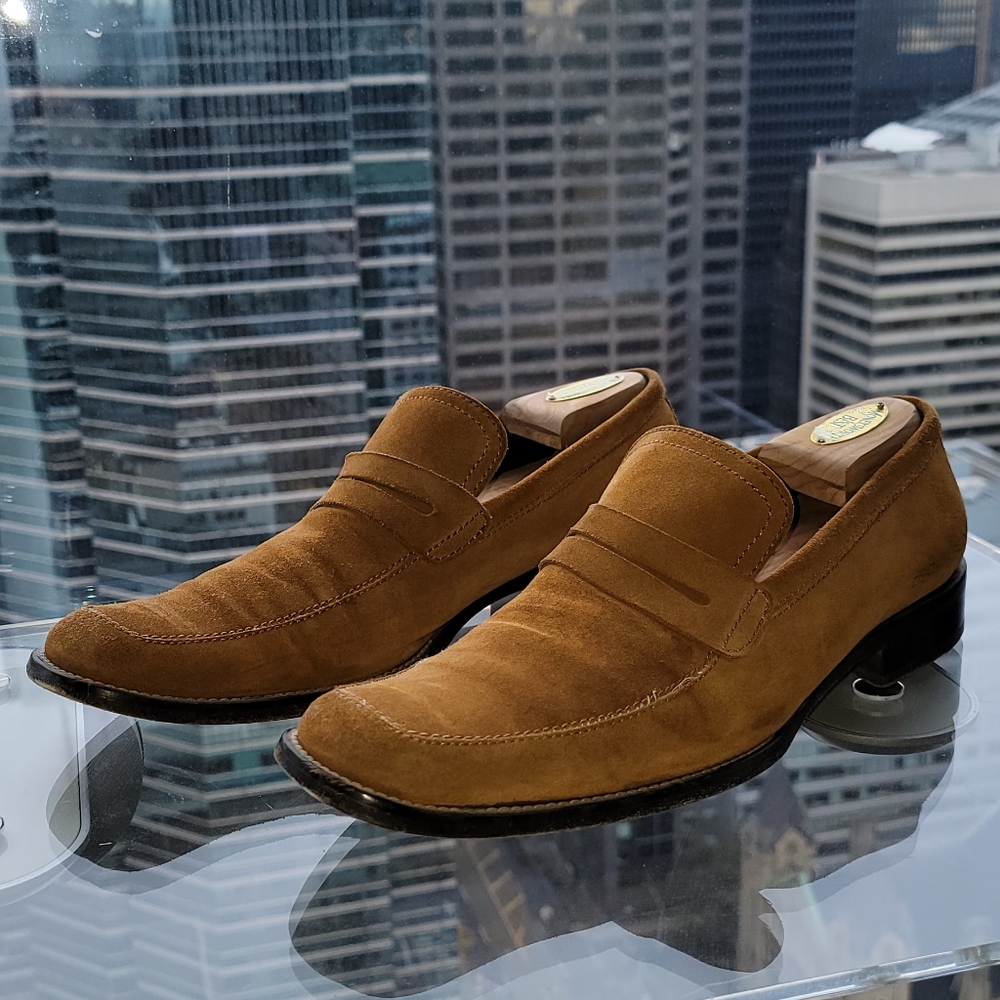 DSquared camel suede loafers